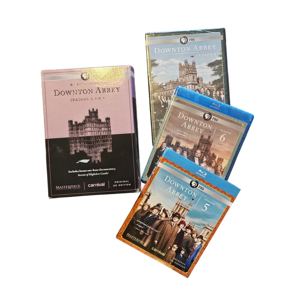 Downton Abby dvd blue ray set season 1 2 4 5 6 box set